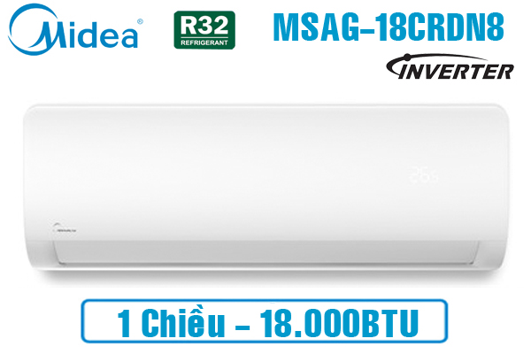Điều hòa Midea inverter 1 chiều 18000 BTU MSAGII-18CRDN8